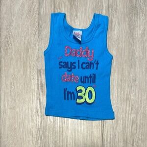 Blue Kids Tank Top with Fun Print